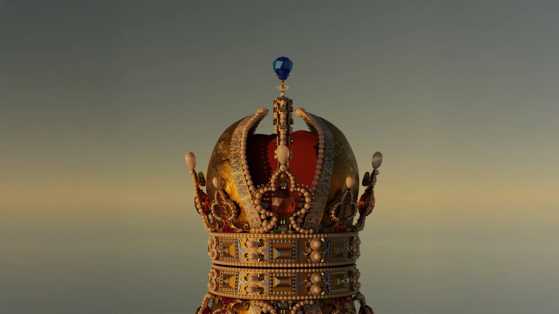 Kaiserkrone, 3D-Modell in Blender